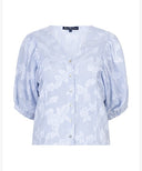 Blouse Stripe & Flower