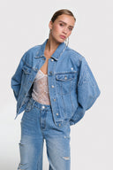 Soft Denim Patch Jacket