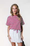 Puff Logo Stripe T-shirt