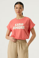 Koraalroze T-shirt