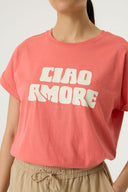 Koraalroze T-shirt