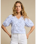 Blouse Stripe & Flower