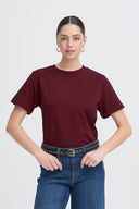 Palmer T-shirt - Wit & Wijnrood