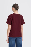 Palmer T-shirt - Wit & Wijnrood