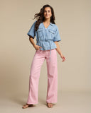 Claudette Slanted Seams Twill L33