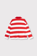 Block Stripe Polo Sweater