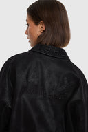 FAUX SUEDE BALLOON JACKET