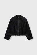 FAUX SUEDE BALLOON JACKET