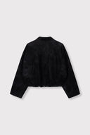 FAUX SUEDE BALLOON JACKET