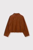 FAUX SUEDE BALLOON JACKET
