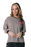 STRIPED WAVY LOGO LONGSLEEVE