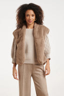 FAUX FUR GILET OPENSTAANDE KRAAG