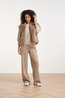 FAUX FUR GILET OPENSTAANDE KRAAG