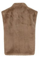 FAUX FUR GILET OPENSTAANDE KRAAG