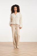 FLUFFY VEST MET LUSSTRUCTUUR