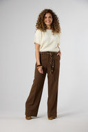 BOXY TOP VAN FAKE MOHAIR MET RONDE HALSLIJN