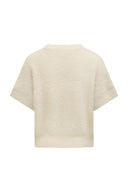 BOXY TOP VAN FAKE MOHAIR MET RONDE HALSLIJN