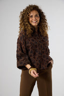 BLOUSE MET RELIËF BLOEMBORDUURSELS