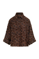 BLOUSE MET RELIËF BLOEMBORDUURSELS