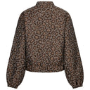 BOMBER JACQUARD LUREX GREY BROWN