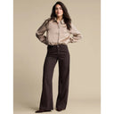 RED BUTTON AVY SATIN LATTE