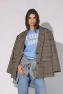 NMWERA L/S SLIT BLAZER TLR OATMEAL/FIG