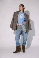 NMWERA L/S SLIT BLAZER TLR OATMEAL/FIG