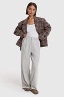 CROPPED CHECK BLAZER