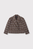 CROPPED CHECK BLAZER