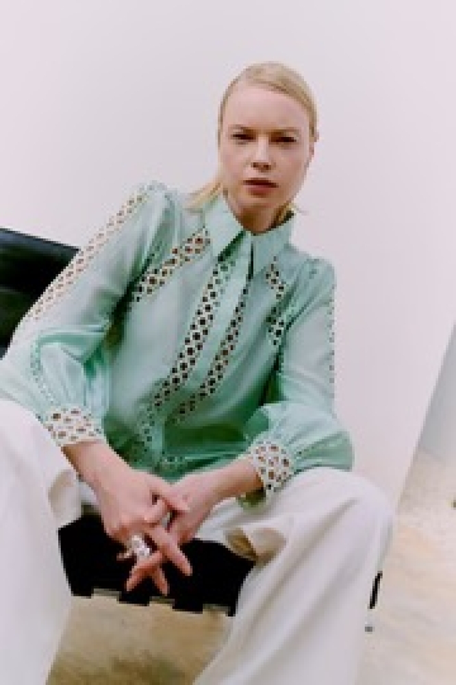 Blouse met gehaakt design en kraag van Copenhagen Muse