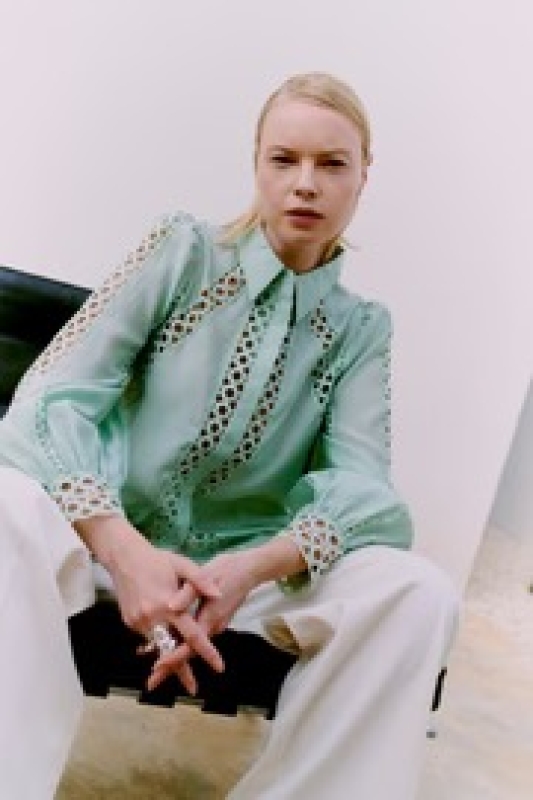 Blouse met gehaakt design en kraag van Copenhagen Muse