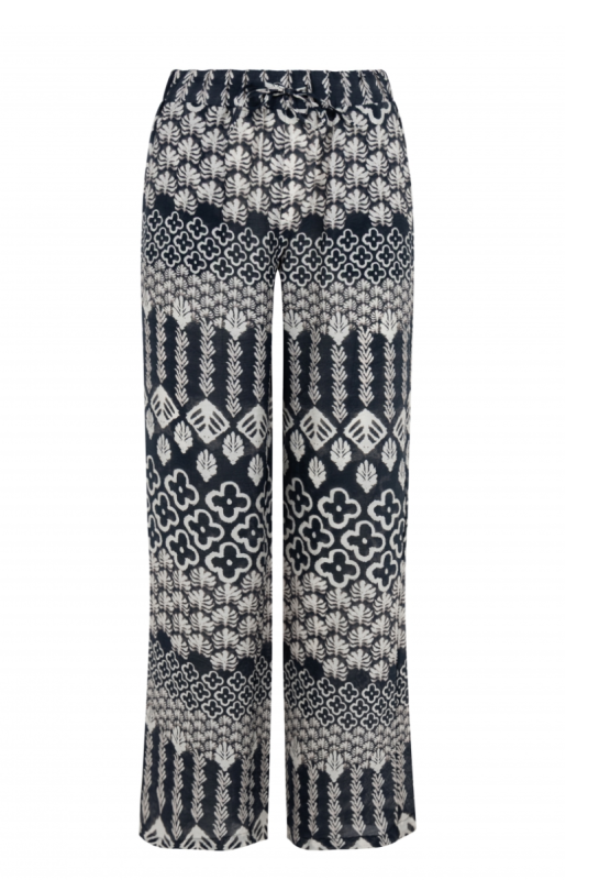 Losvallende broek van Elvira met modieuze print