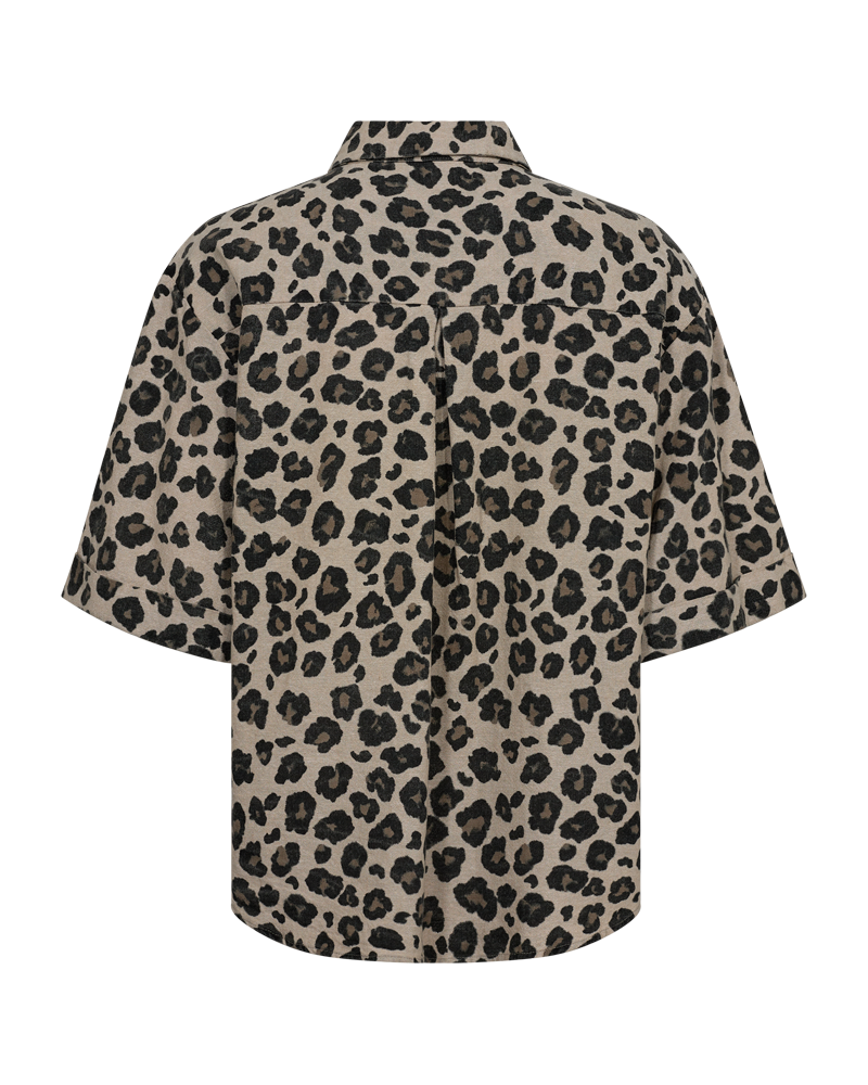 Blouse met luipaardprint van Freequent, borstzakken en een knoopsluiting