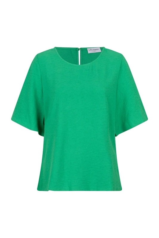 Groene top met knoopsluiting aan de achterkant van Lofty Manner
