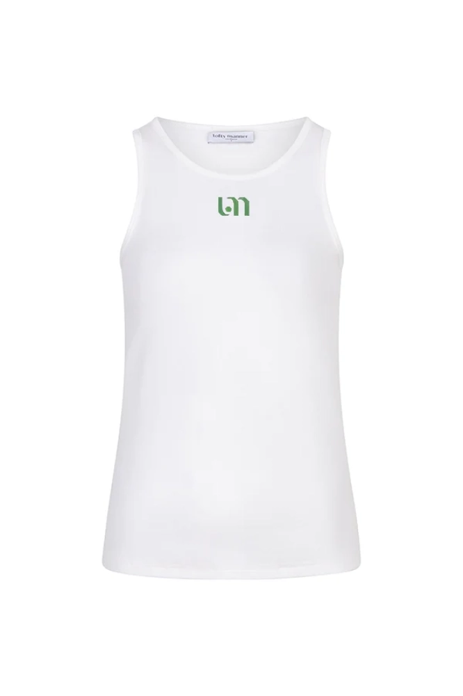 Witte tanktop met logo Lofty Manner