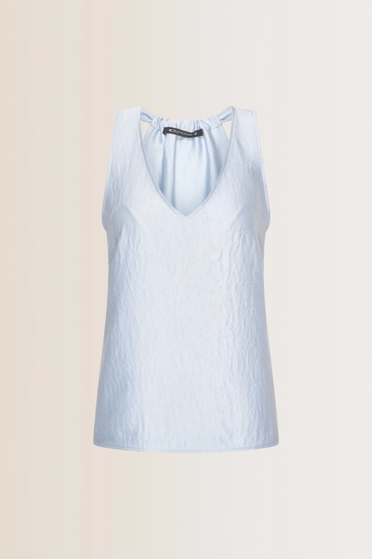 Glanzende top licht blauw Expresso
