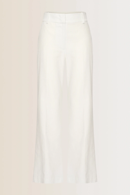 Linnen Mix Broek Expresso - Wit