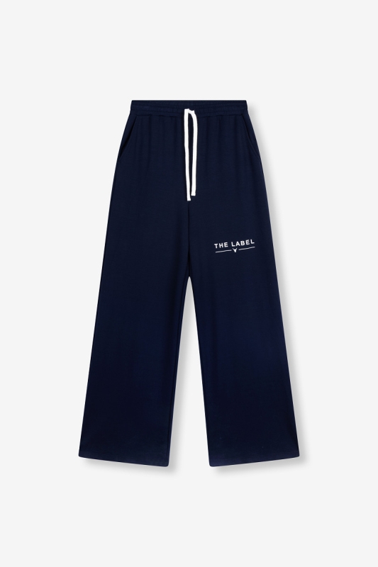 Wide Leg Scuba Pants - Marine
