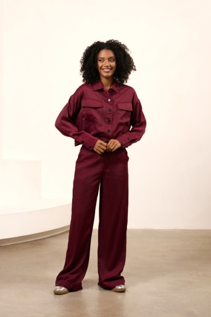 Broek Svea - Zwart & Bordeaux