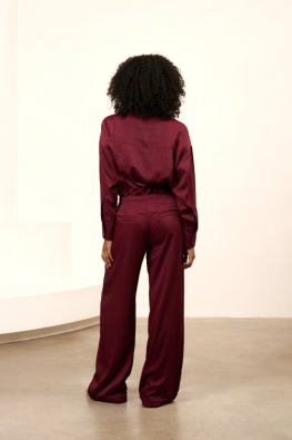 Broek Svea - Zwart & Bordeaux