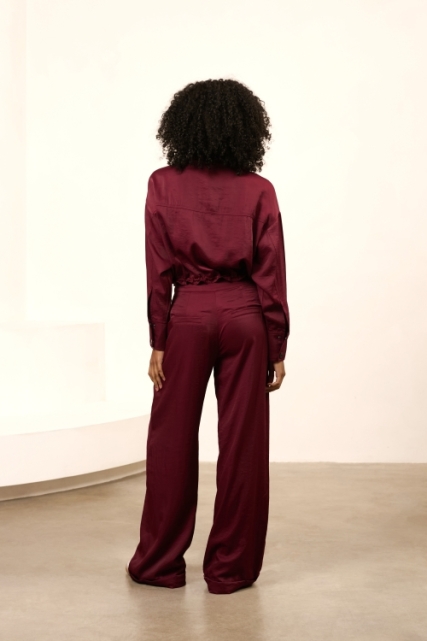 Broek Svea - Zwart & Bordeaux