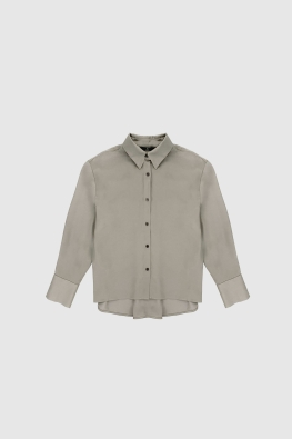 Blouse Dagmar Sateen - Camel & Marine