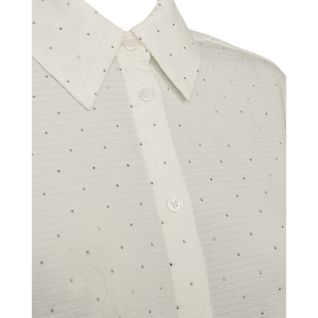 Blouse Shine - Wit & Blauw